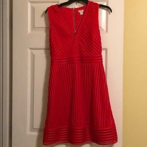 JCrew Size 4 Red Summer Dress w/lace detailing